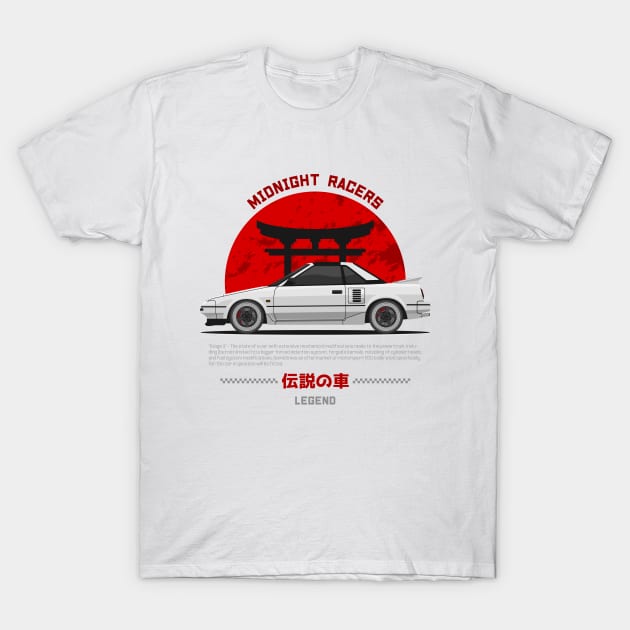 Tuner White MR 2 MK1 JDM T-Shirt by GoldenTuners